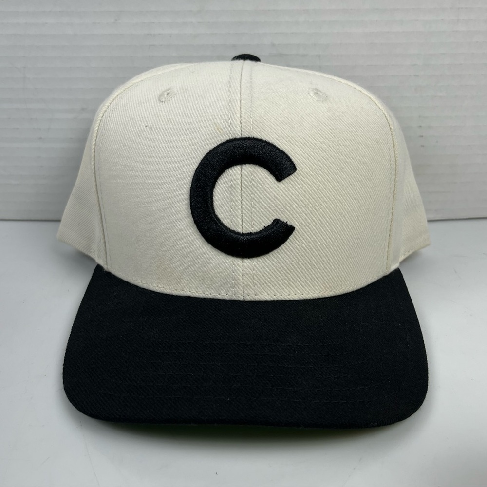 Chicago Cubs American Needle 1918 Cooperstown Collection White Black Snapback